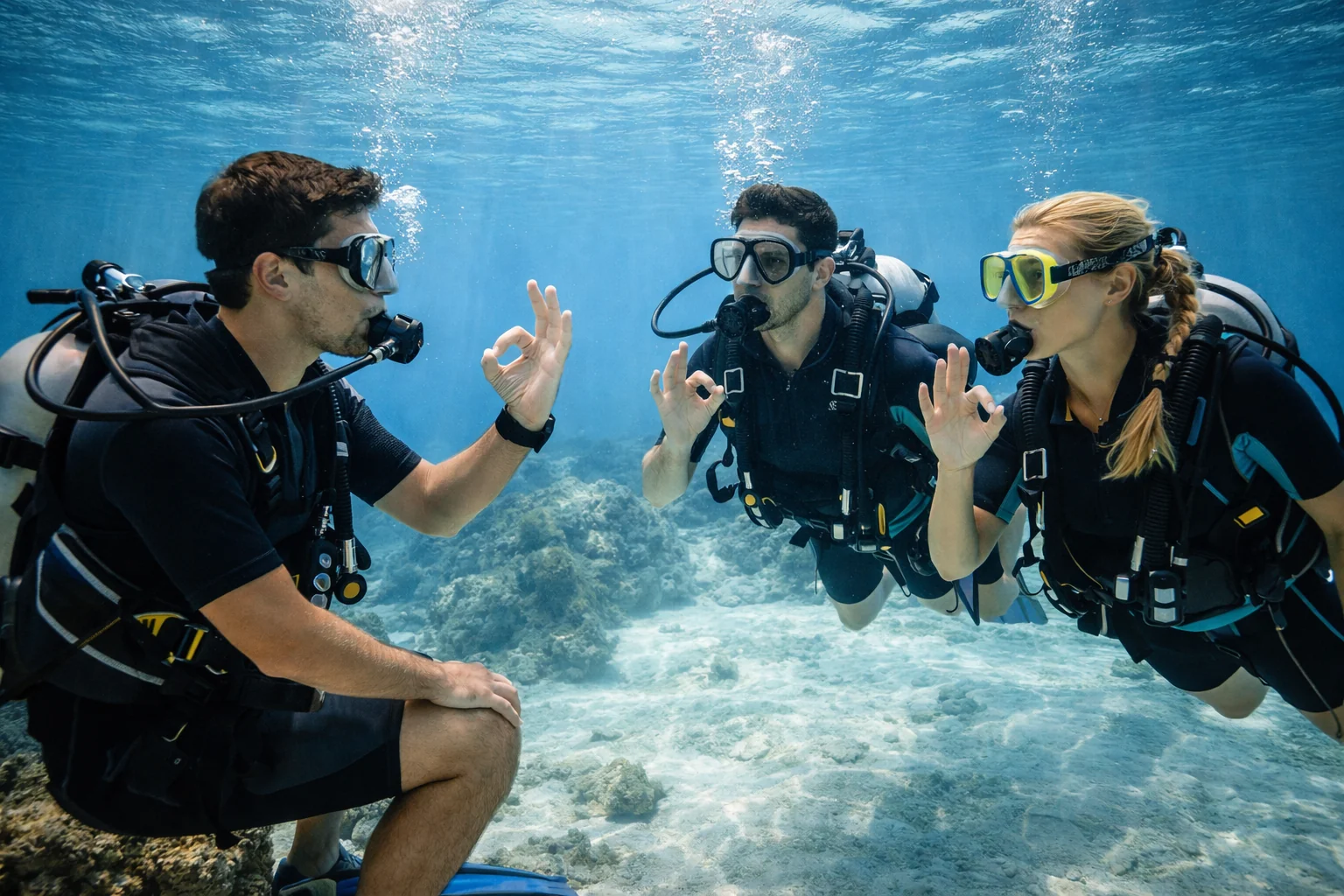 Scuba dive training in Playa del Carmen
