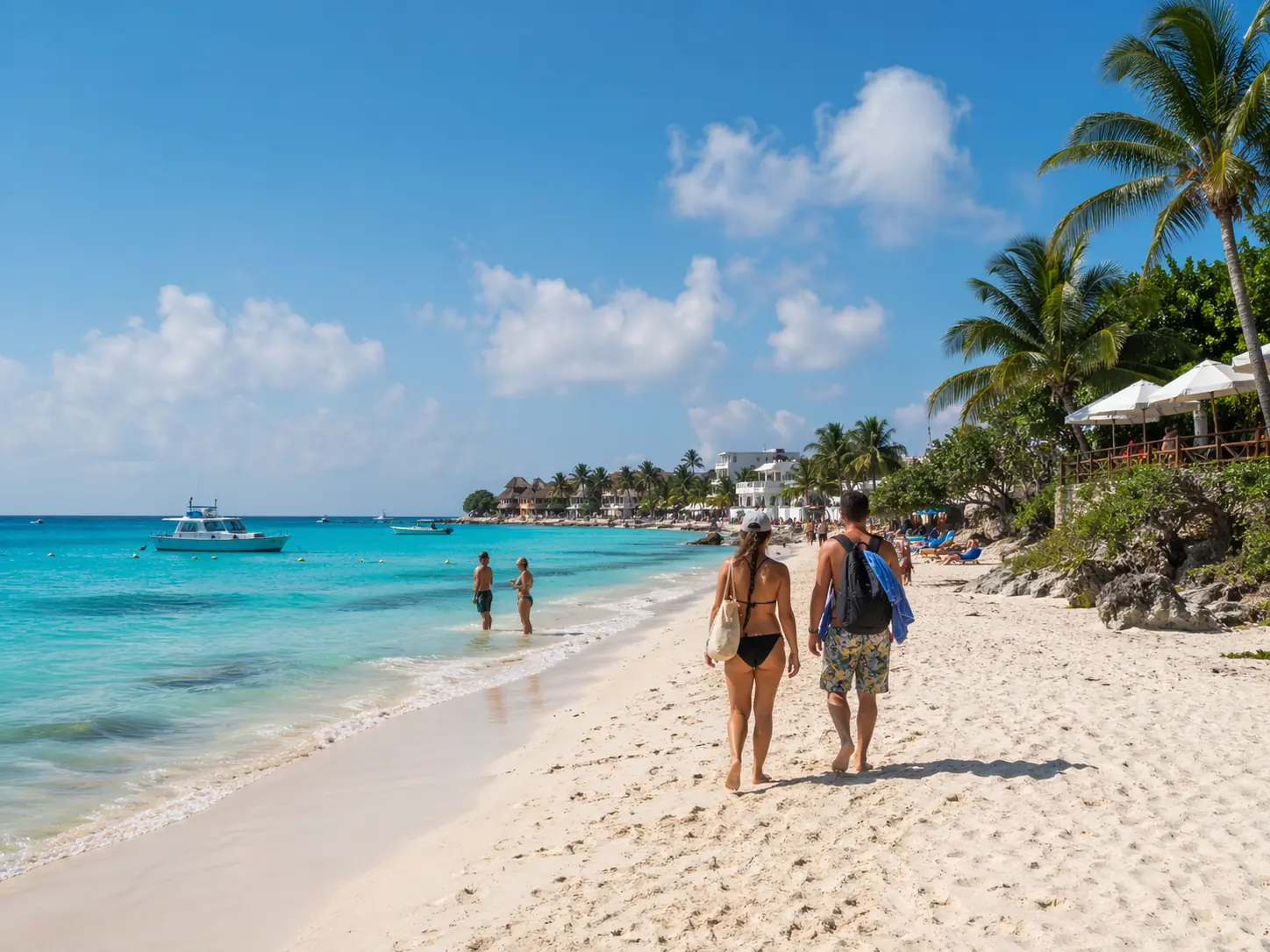 Isla Mujeres island day with turquoise water and beach atmosphere