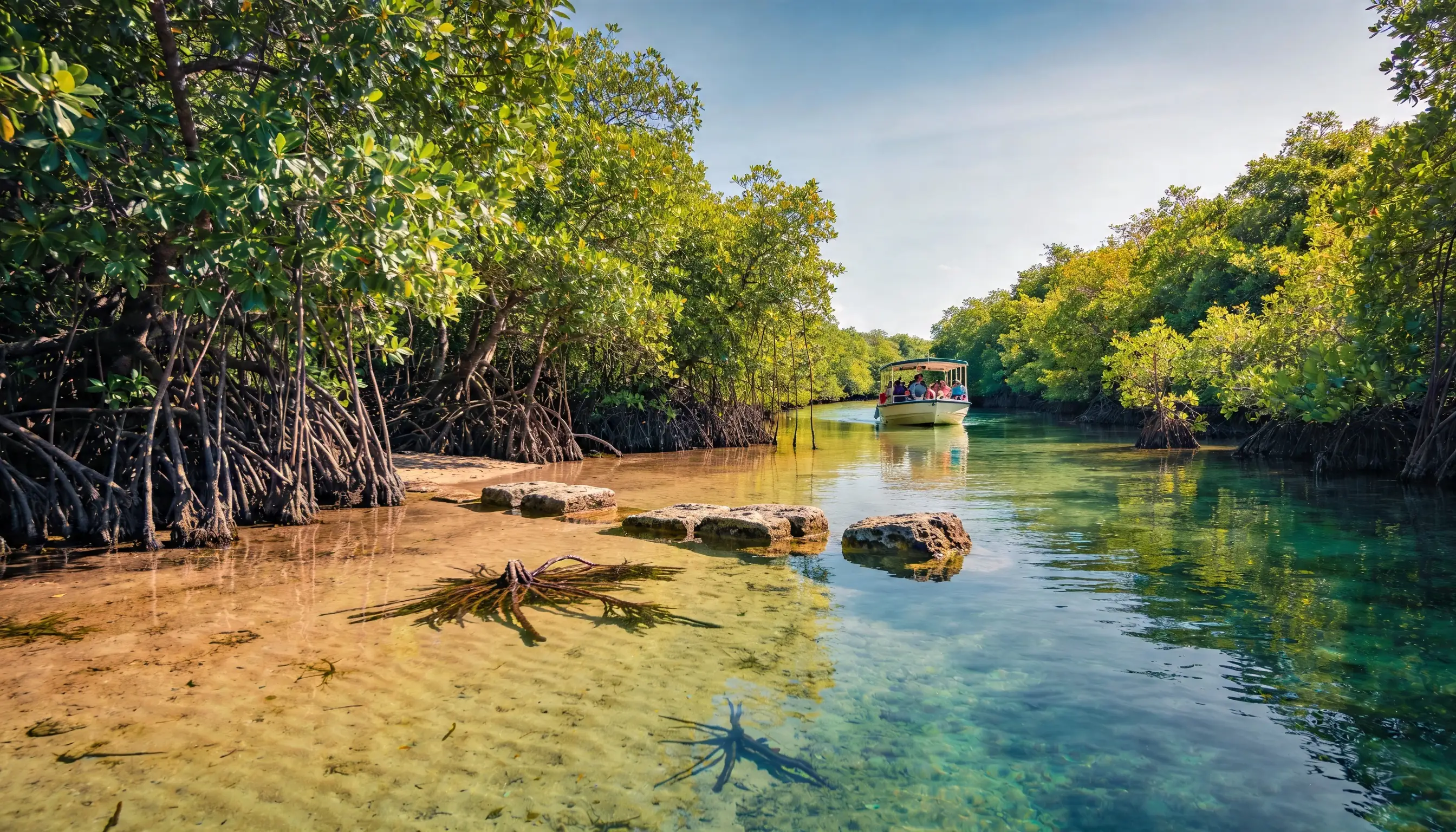 Sian Ka'an Reserve ancient Maya canals tour