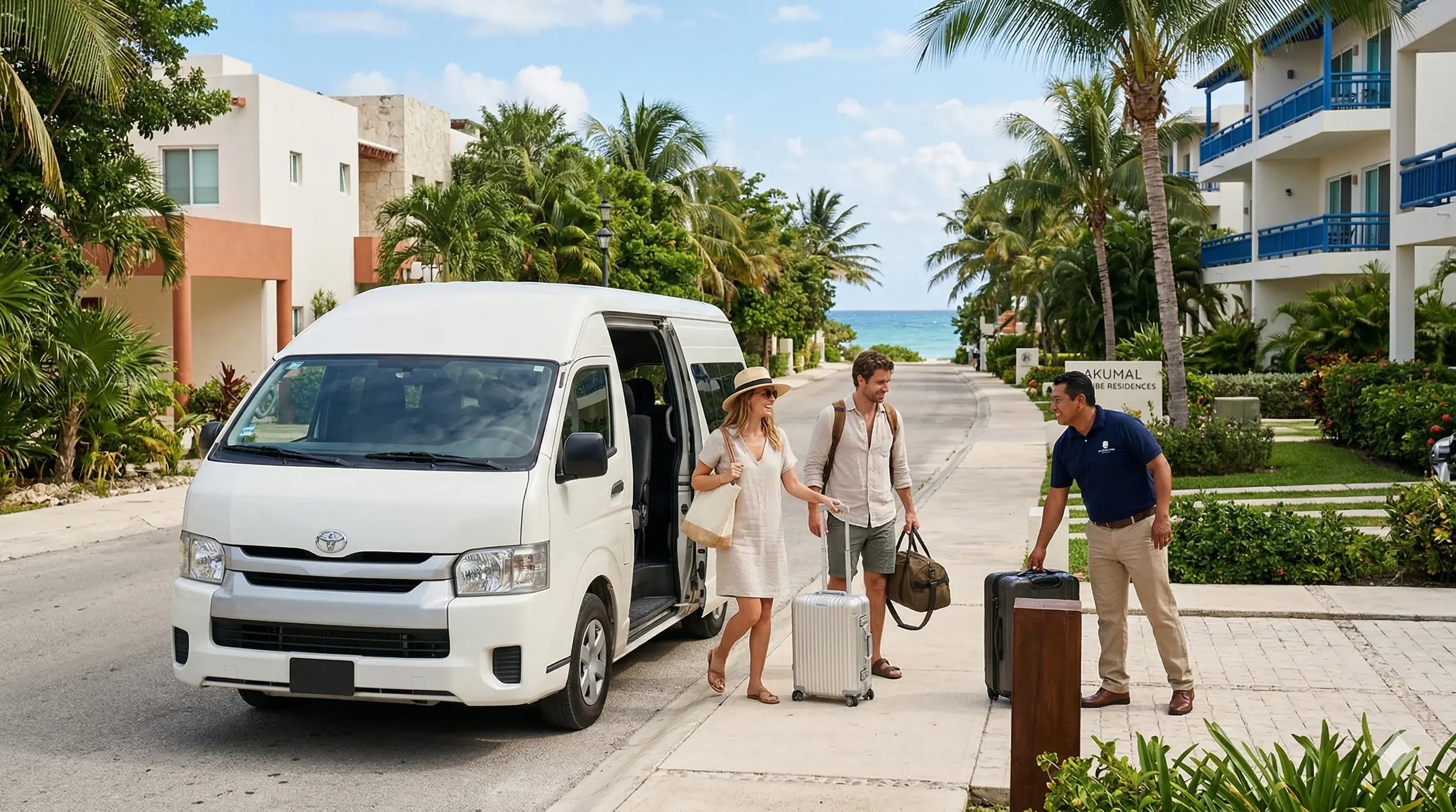 Private transfer arrival for Akumal or Puerto Aventuras