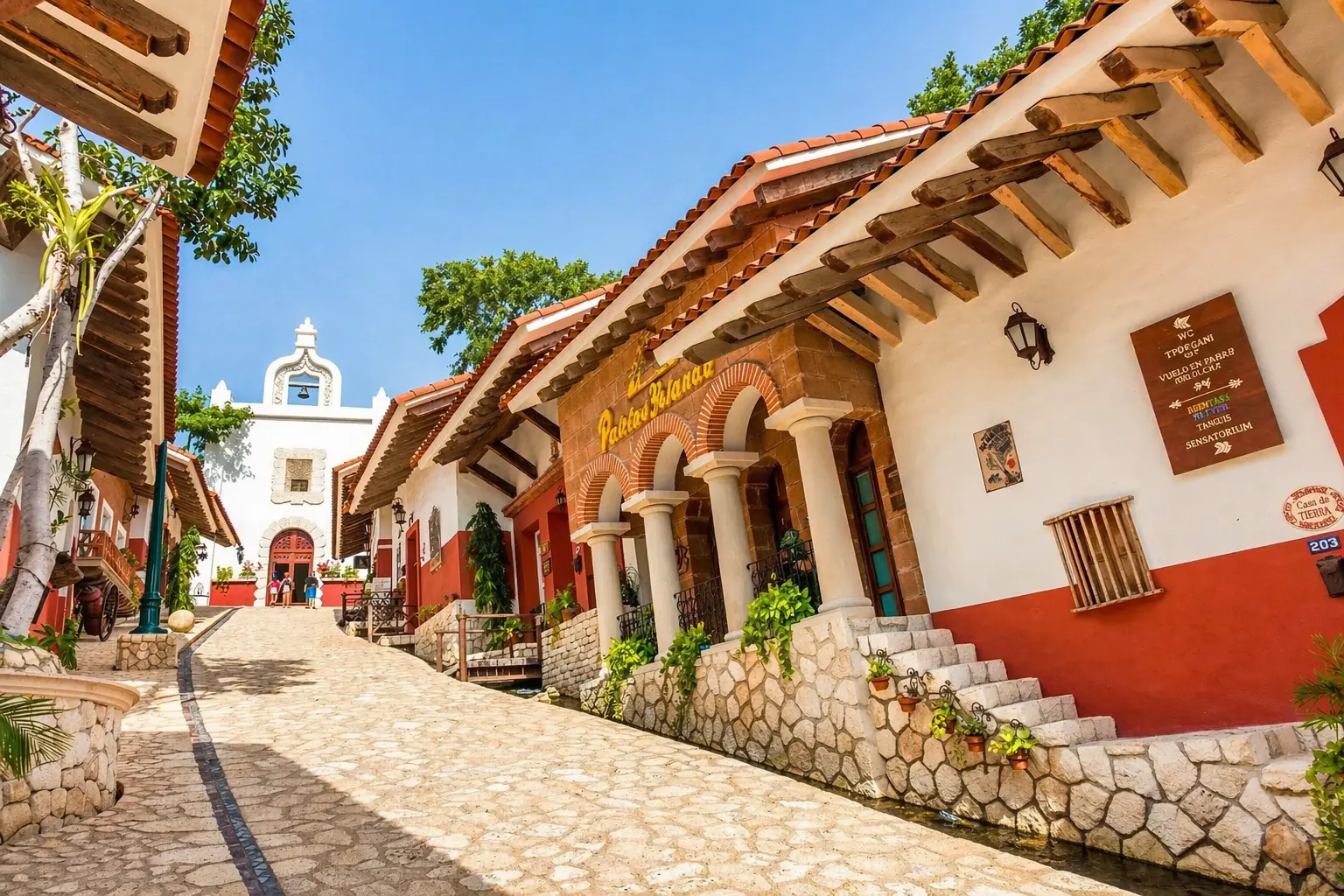 Creative photo moments and playful visual illusions at a Riviera Maya park