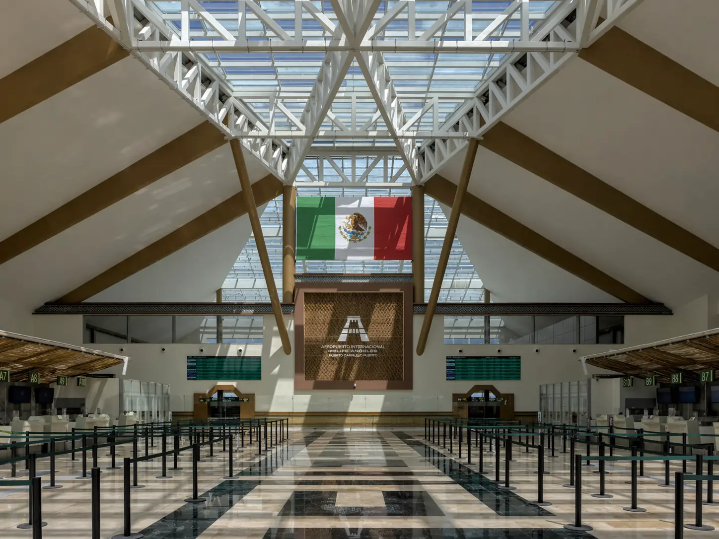 Departure area inside Tulum Airport