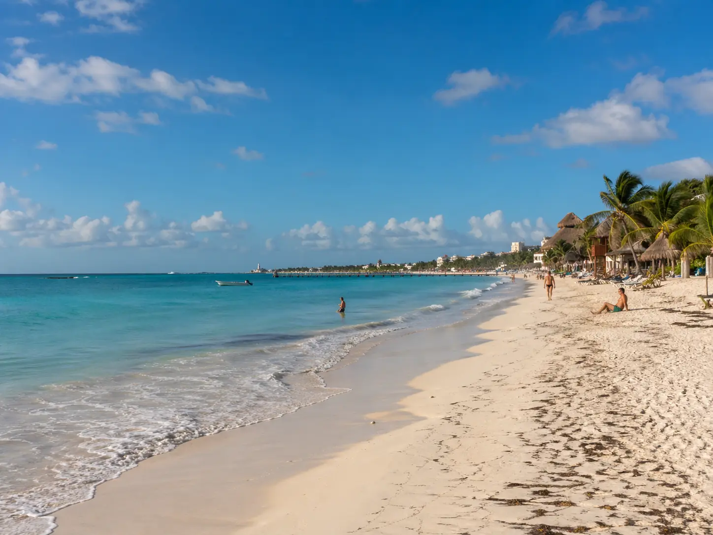 Hot summer beach day in the Riviera Maya