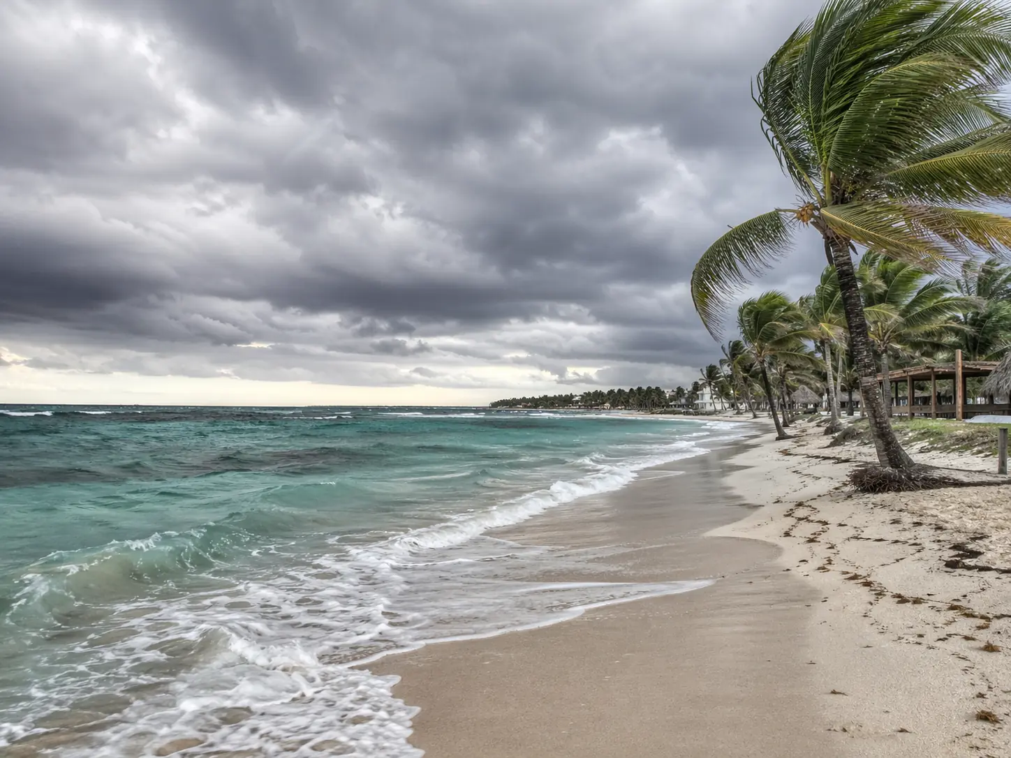 Rainy season clouds over the Riviera Maya coast