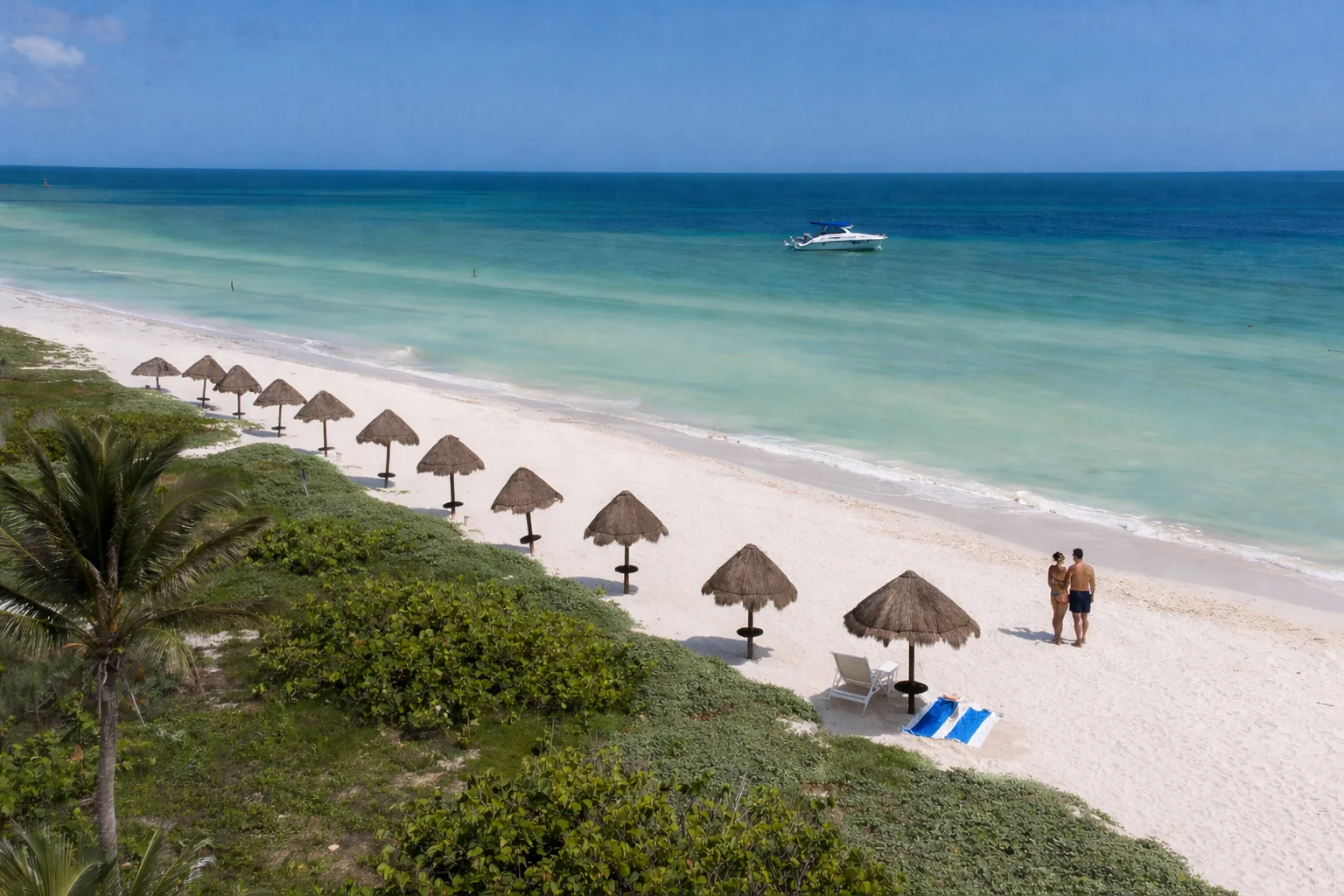 Quiet El Cuyo coastline for planning a slower beach detour
