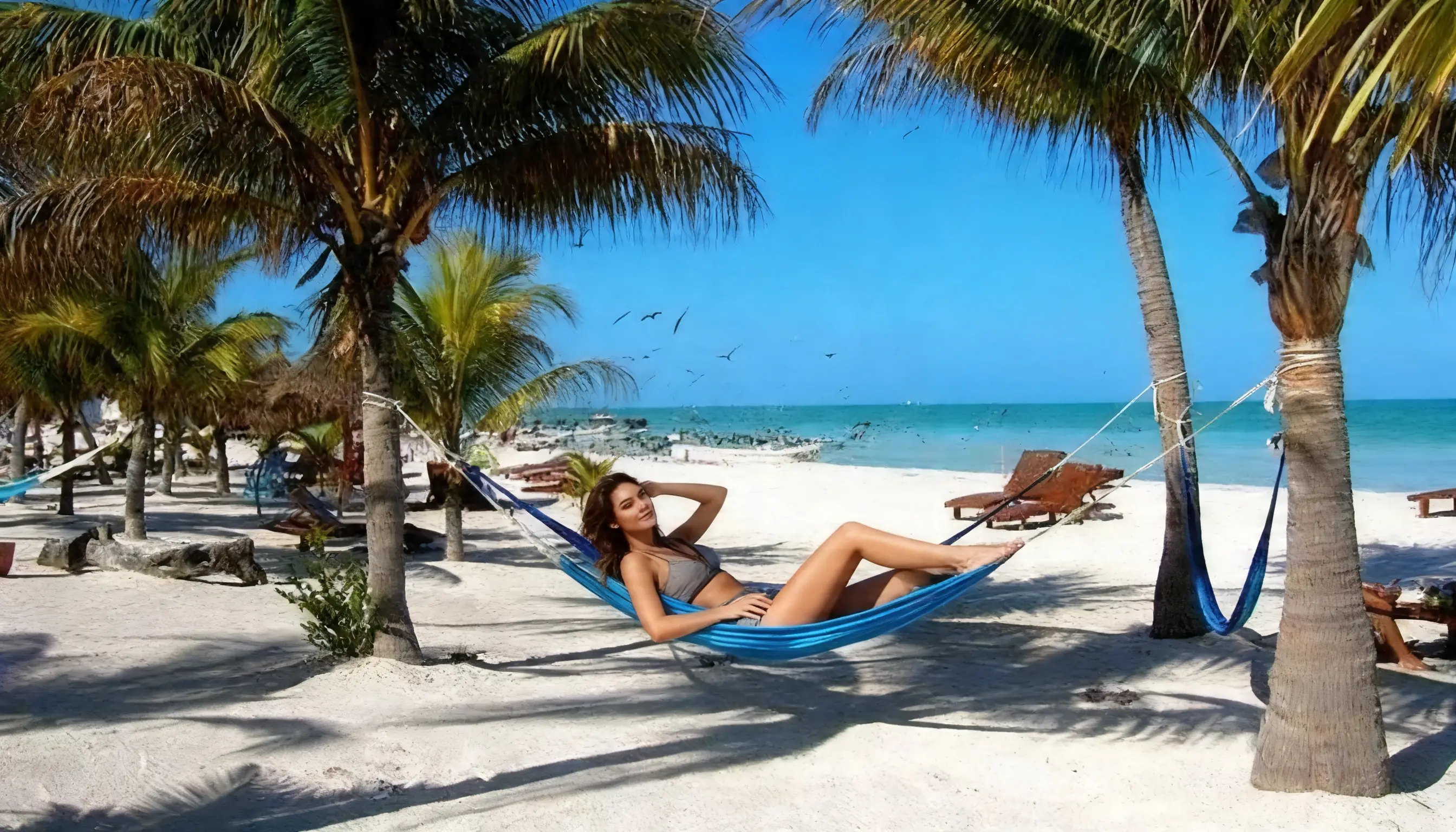 Holbox island beach and calm coastal atmosphere