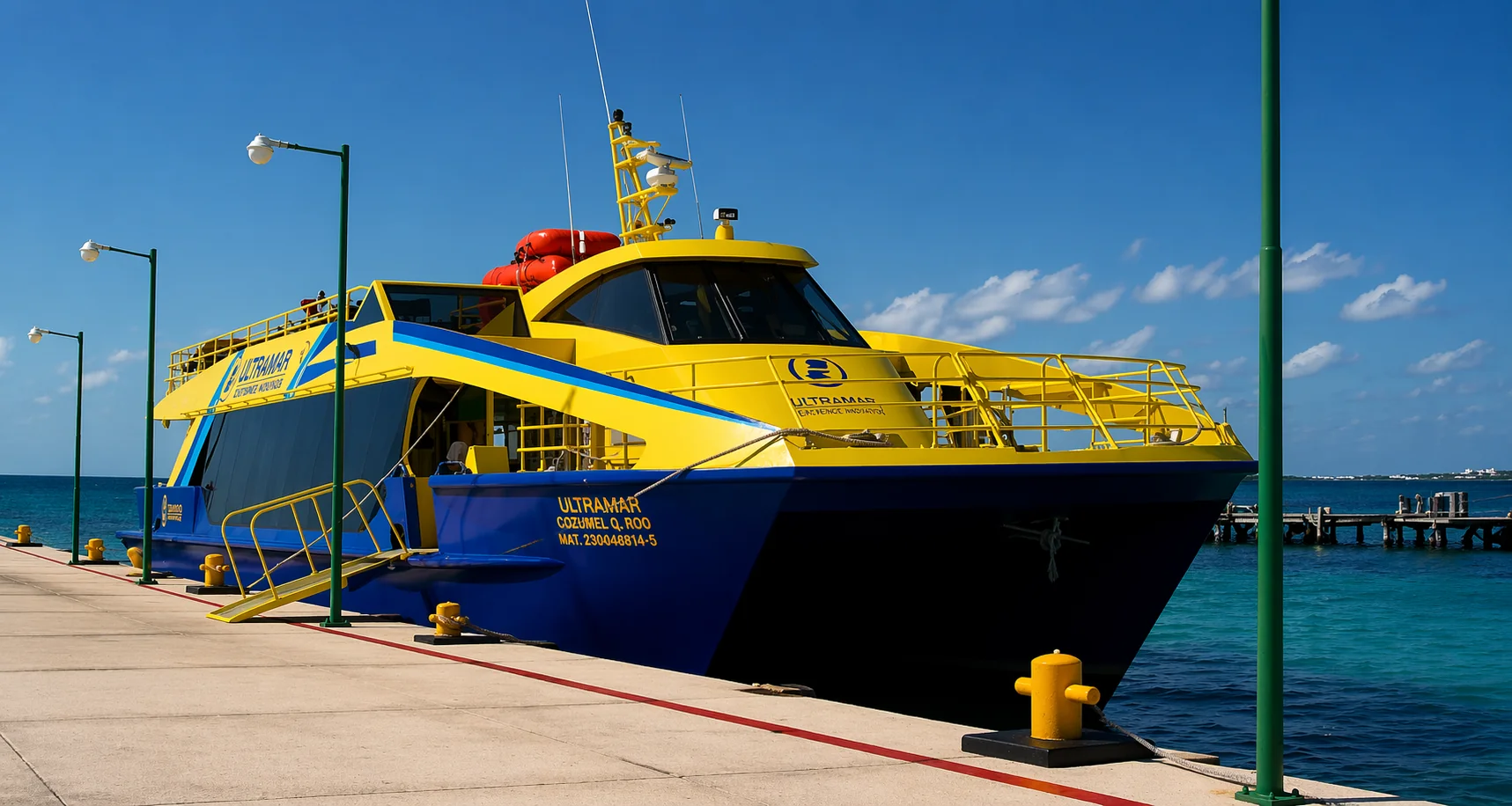 Ferry access to Isla Mujeres from the Cancun side